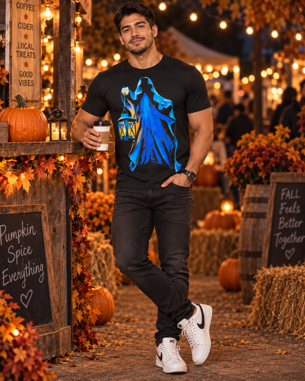 Midnight Lantern Ghost T-Shirt