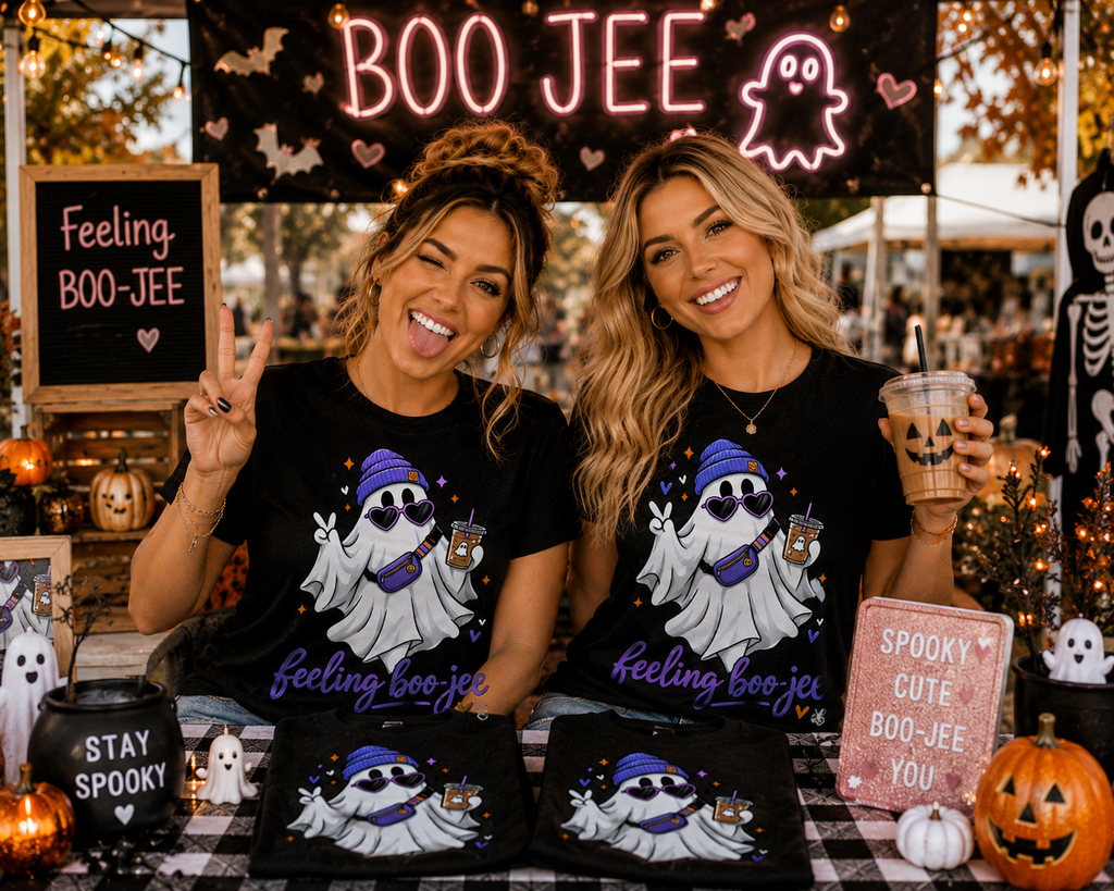 Feeling Boo-Jee Women’s Halloween Graphic T-Shirt