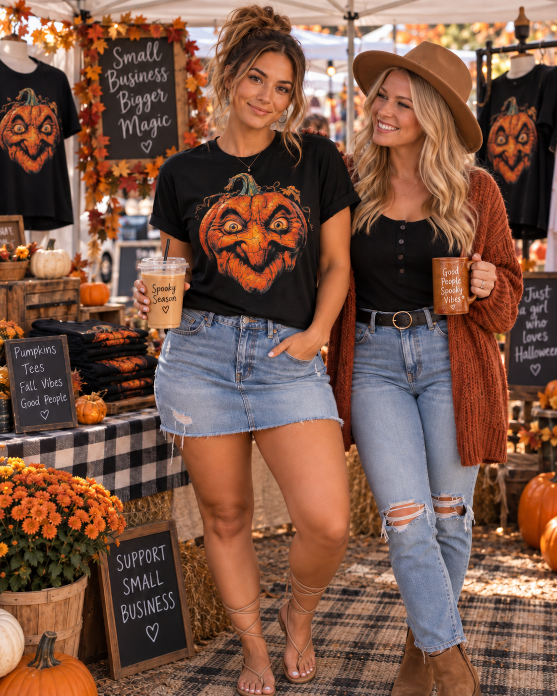 Creepy Pumpkin Face T-Shirt