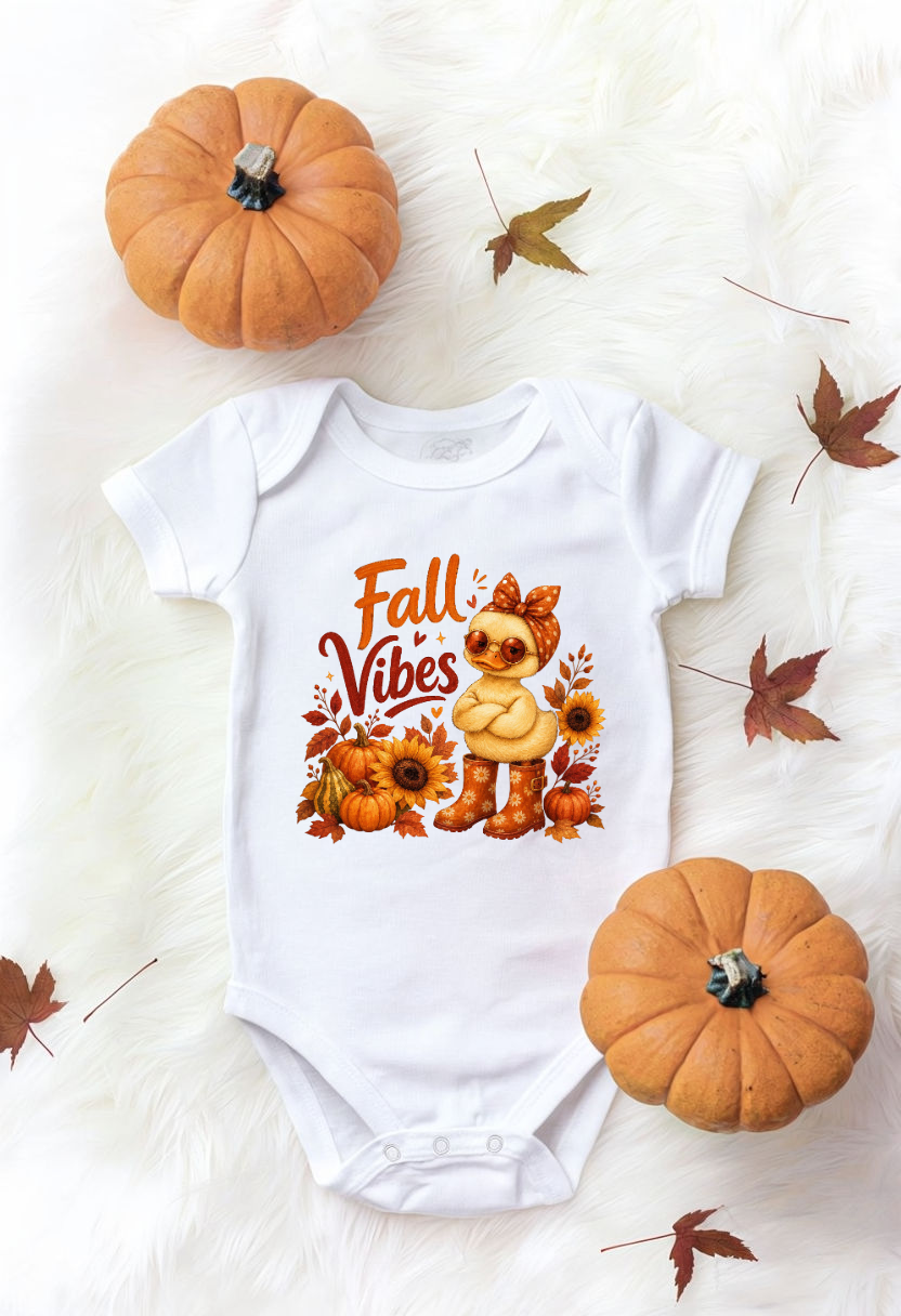 Fall Vibes Duck PNG | Cute Autumn Digital Download