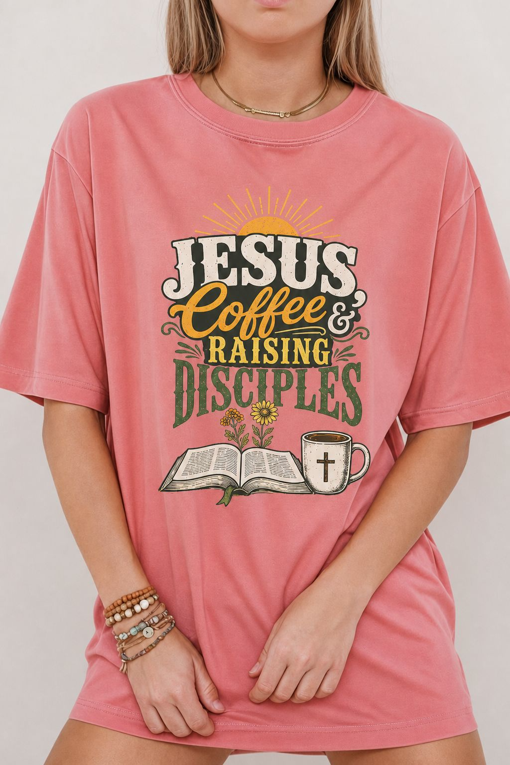 Jesus, Coffee & Raising Disciples PNG | Christian Digital Download