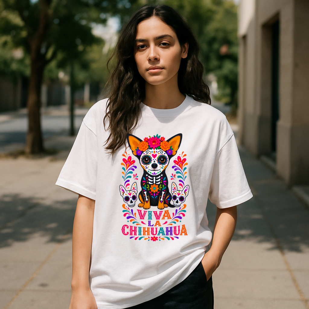 Viva La Chihuahua PNG | Sugar Skull Chihuahua | High-Resolution Digital Download