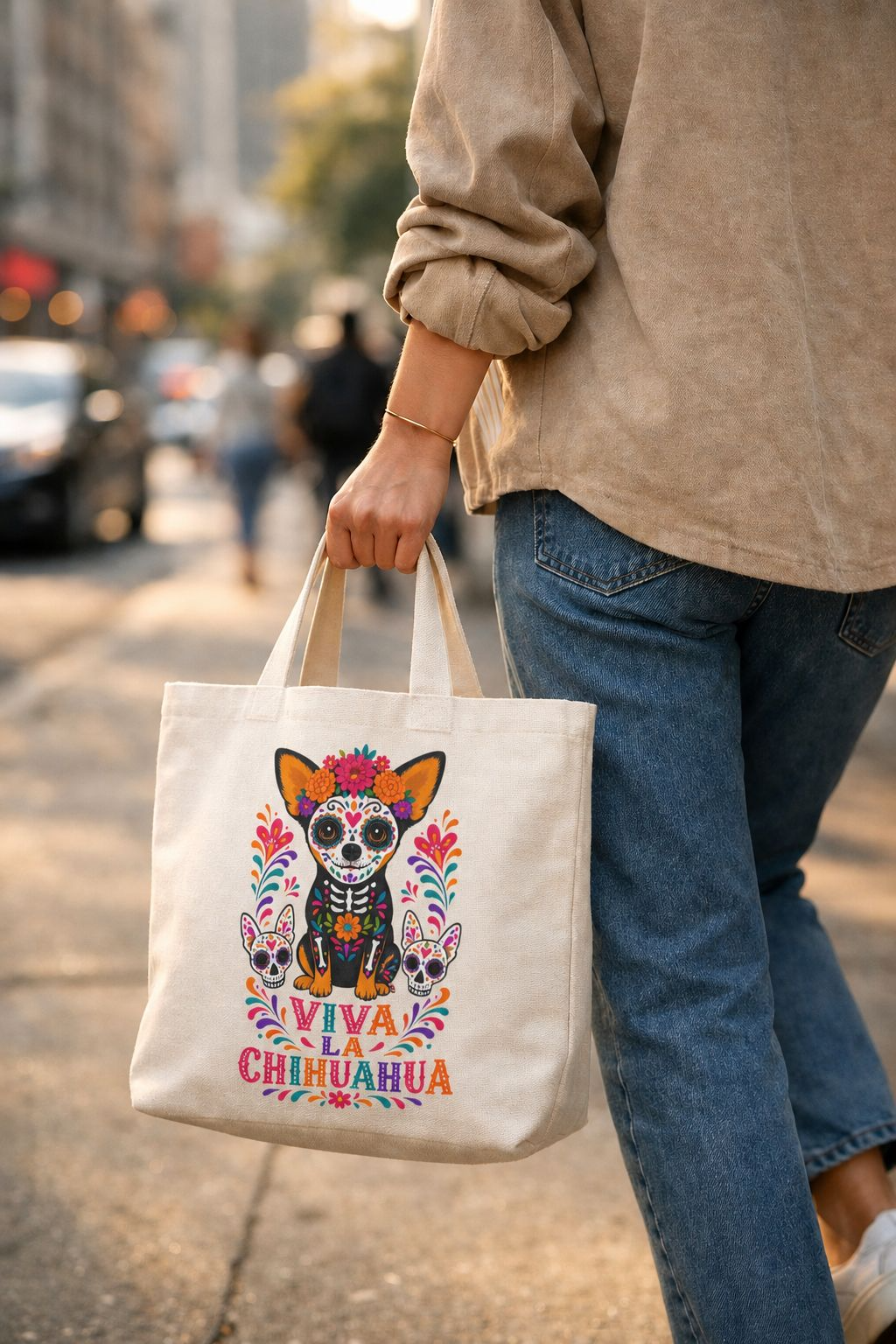 Viva La Chihuahua PNG | Sugar Skull Chihuahua | High-Resolution Digital Download