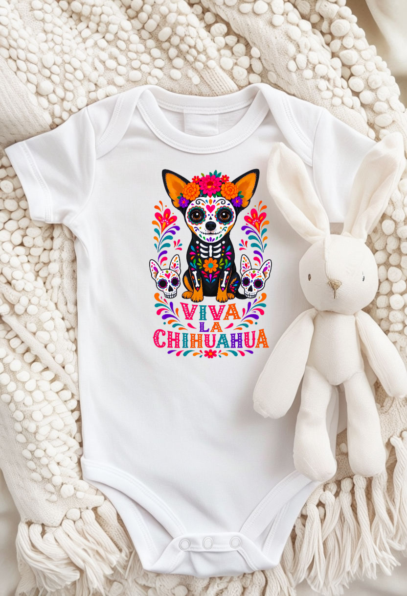 Viva La Chihuahua PNG | Sugar Skull Chihuahua | High-Resolution Digital Download