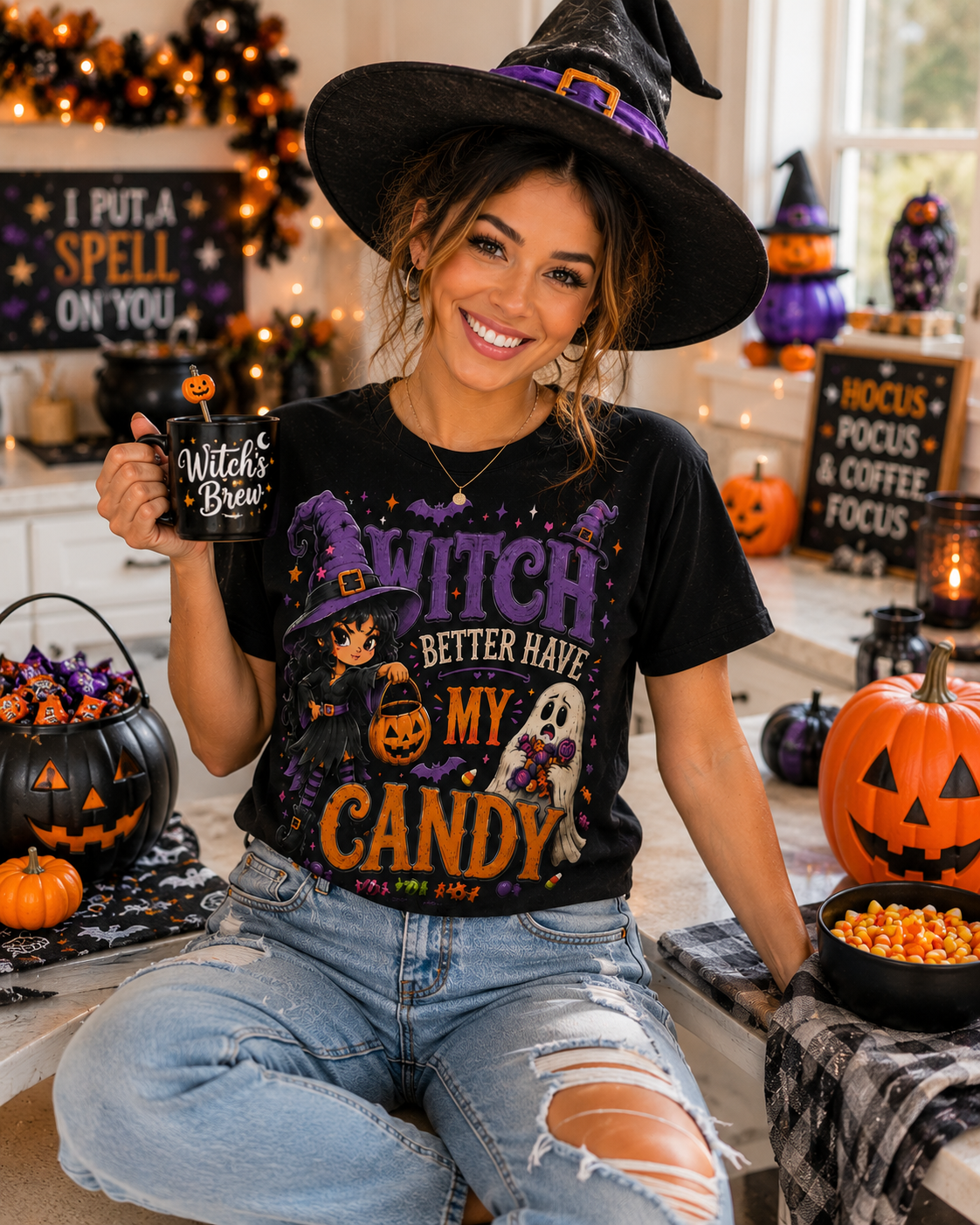 Witch Better Have My Candy Halloween Graphic T-Shirt