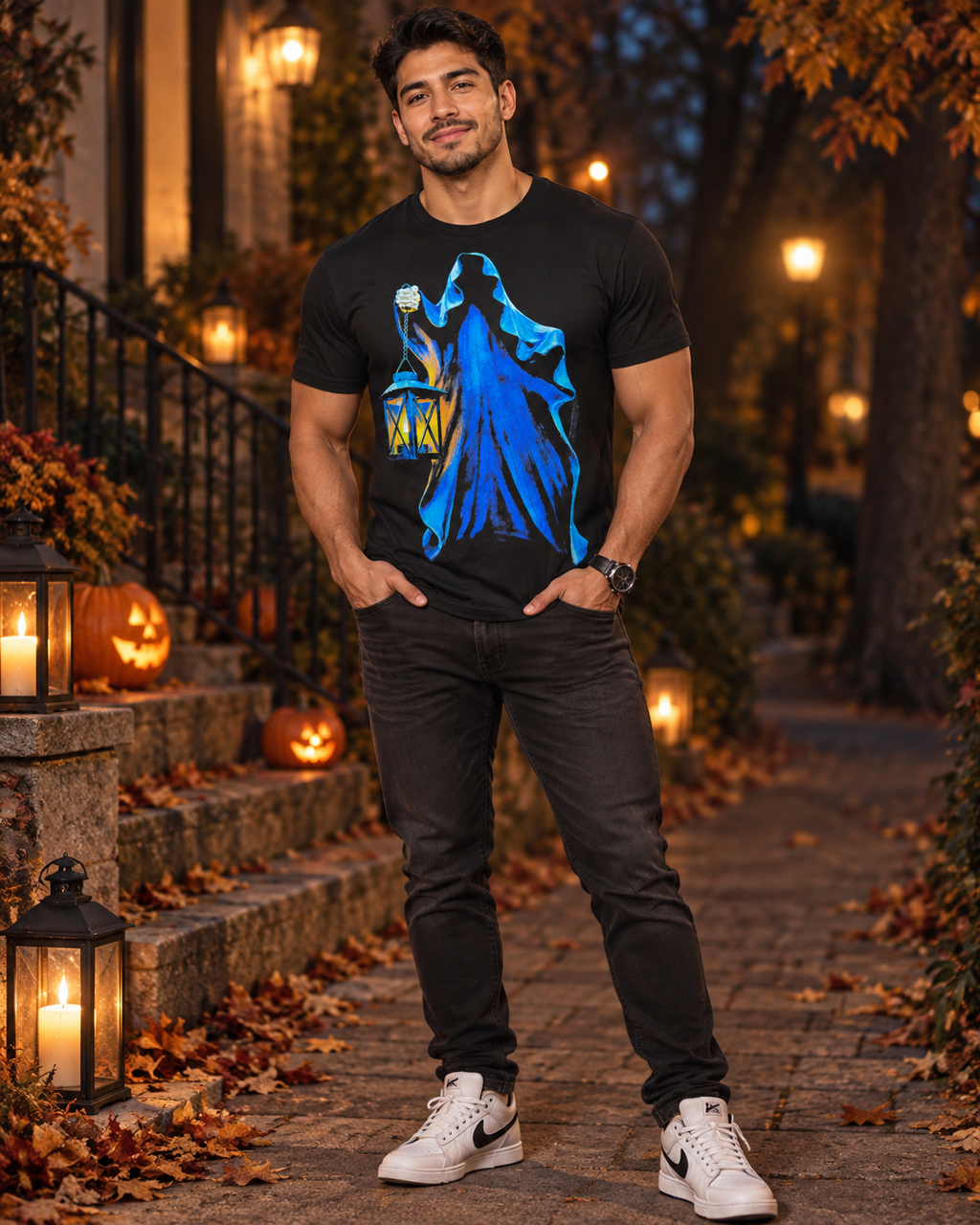 Midnight Lantern Ghost T-Shirt
