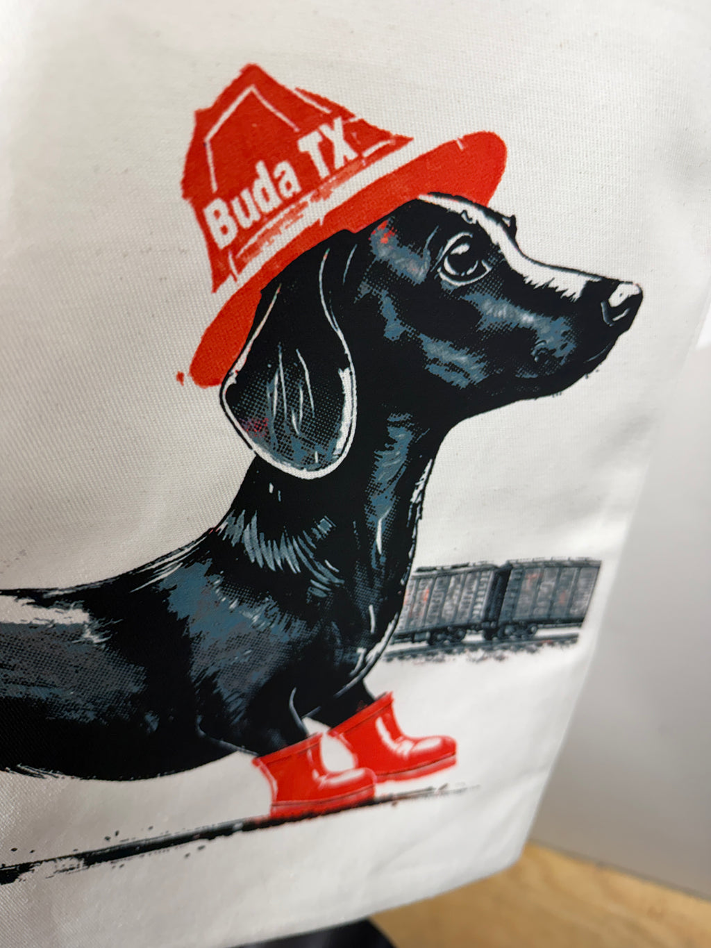 Buda Texas Dachshund Canvas Tote Bag