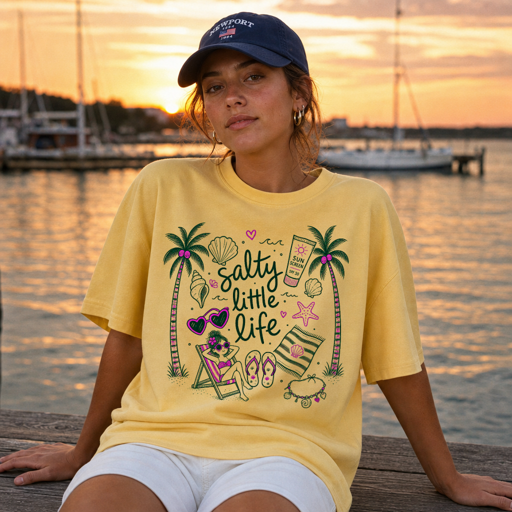 Salty Little Life PNG | Beach Summer Digital Download | High-Resolution PNG